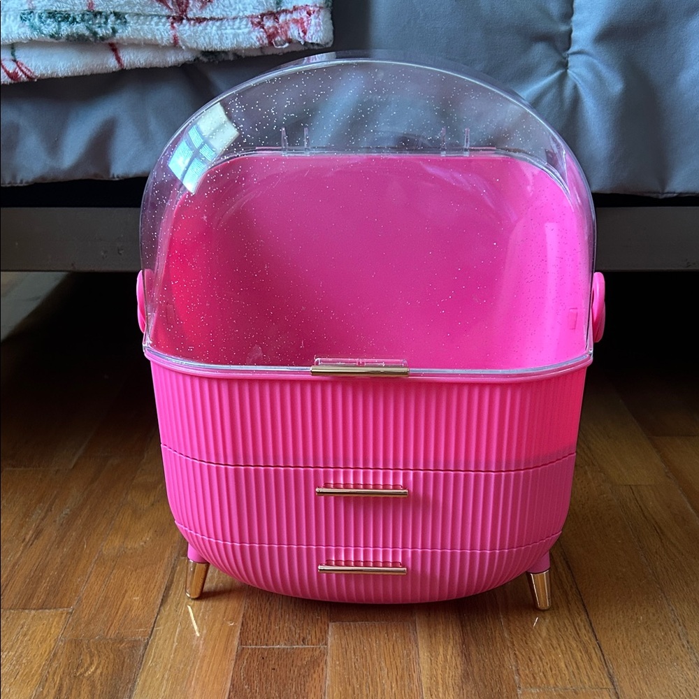 Pink Storage Organizer with Clear Lid